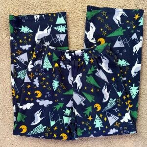 Eddie Bauer Kids Pajama Bottoms - Navy with Nature Print